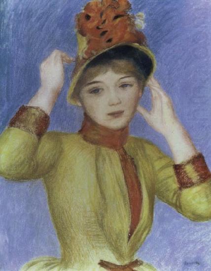 Pierre Renoir Bust of a Woman with Yellow Corsage china oil painting image
